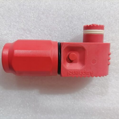 Amphenol SurLok Plus 300A 1kV Right-Angle Cable Plug – SLPPC70BSR0 (Red, 70mm²)
