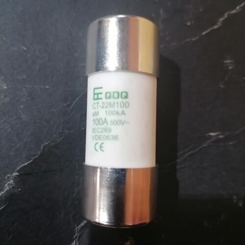 QDQ CT-22M100 100A 500V 22x58mm aM Motor Protection Cylindrical Fuse
