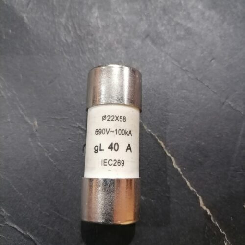 22x58mm gL/gG 40A 690V 100kA Cylindrical Cartridge Fuse – IEC269 22x58mm gL/gG 40A 690V 100kA Cylindrical Cartridge Fuse – IEC269