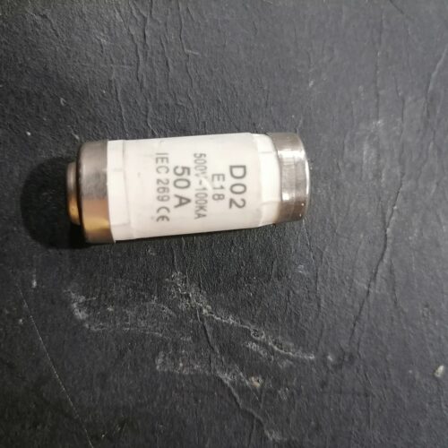 D02 E18 50A 500V 100kA NEOZED Bottle Fuse Link – IEC 269