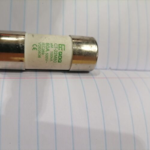ETI CT-22M80 80A 500V aM Cylindrical HRC Fuse Link 22x58mm